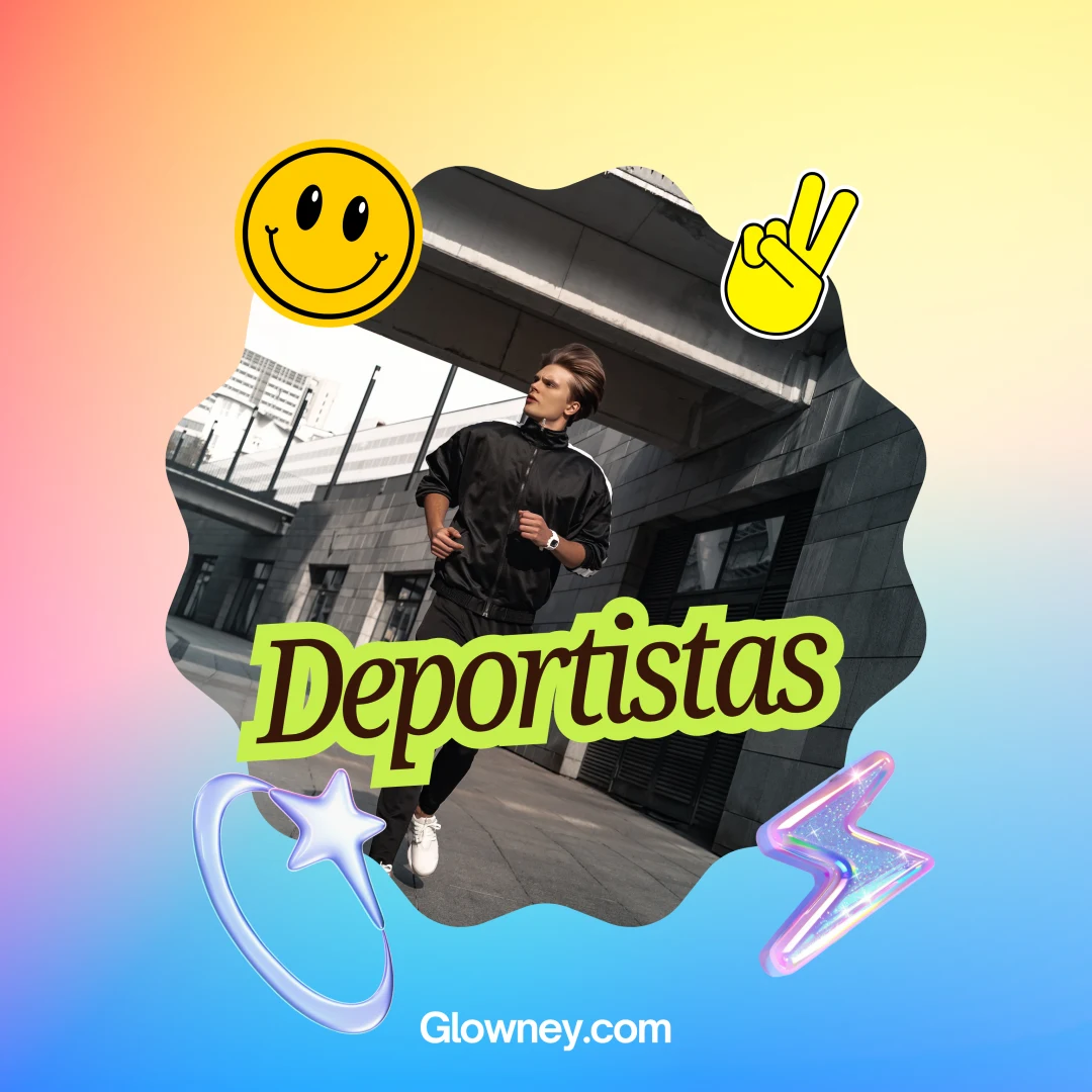 Deportista corriendo en un entorno urbano, diseño editorial de Glowney